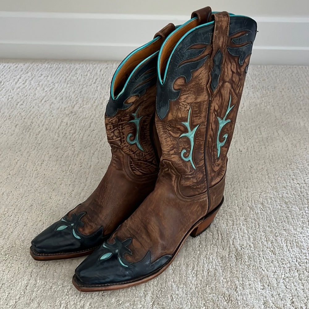 1883 Lucchese Womens Multi Color Western Boot Size 8